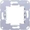 Metal frame in a square shape with rounded corners and multiple cut-outs. 'FRONT' is engraved at the top.