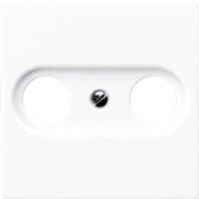 A white light switch with a black toggle switch in the centre, surrounded by two faceplates.