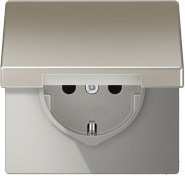 Jung 1x Insert Socket (+ lid) Stainless steel ES1520KIKL 1 pc(s)