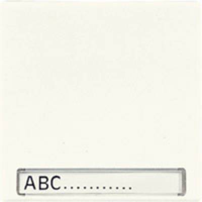 A white tile with the text 'ABC' and dots underneath on a name badge at the bottom edge.