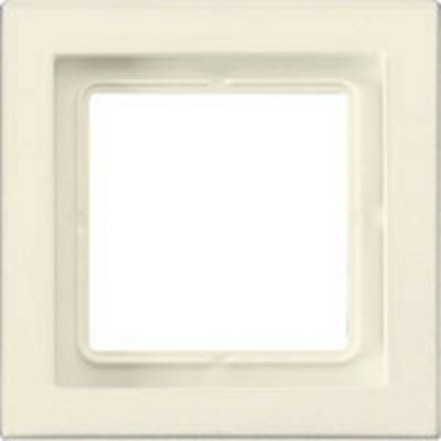 A cream-coloured square picture frame with an empty white centre. Ideal for versatile image displays.