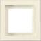 A cream-coloured square picture frame with an empty white centre. Ideal for versatile image displays.
