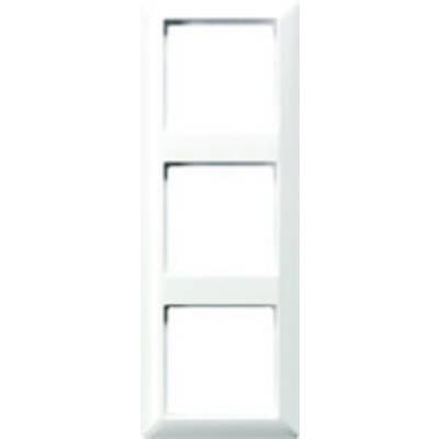 A white triple frame with three square cut-outs.