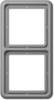 Jung 2x Frame Cover Grey CD582GR 1 pc(s)