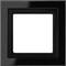 Black square frame with white interior. Suitable for mounting switches or sockets in interior spaces.