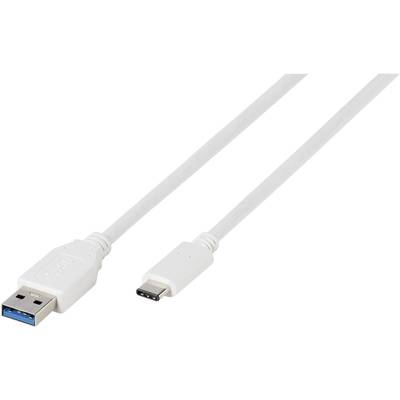 Vivanco USB cable USB 3.2 1st Gen (USB 3.0 / USB 3.1 1st Gen) USB-A plug, USB-C® plug 1.00 m White  37560
