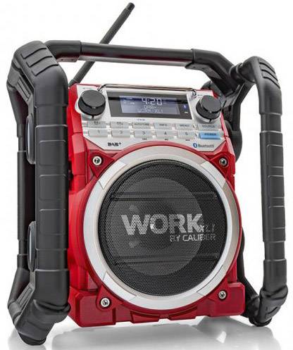 Caliber WORKXL1 Workplace radio DAB+, FM AUX, Bluetooth Battery charger, waterproof, shockproof, dustproof Black, Red-1