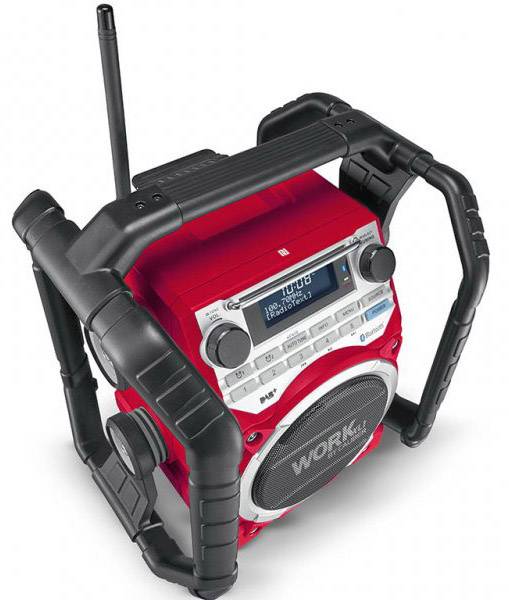 Caliber WORKXL1 Workplace radio DAB+, FM AUX, Bluetooth Battery charger, waterproof, shockproof, dustproof Black, Red-4