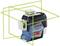 Bosch Professional GLL 3-80 CG Line Laser, projecting green 360-degree lines for precise alignment, ideal for construction work.