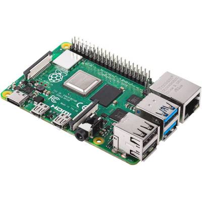 A Raspberry Pi single-board computer with multiple ports, including USB, HDMI and Ethernet, and a visible processor.