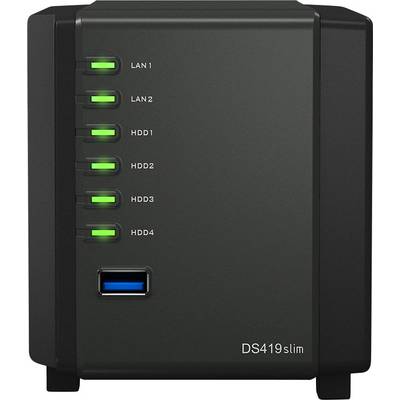Synology DiskStation DS419slim NAS server casing 4 Bay DS419slim-0