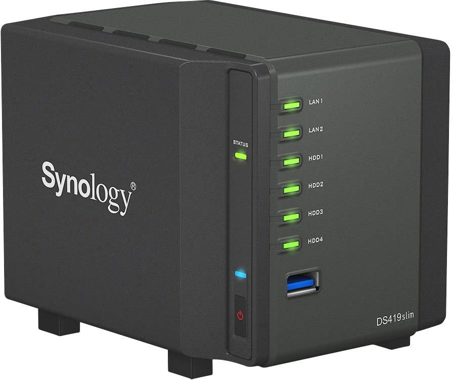 Synology DiskStation DS419slim NAS server casing 4 Bay DS419slim-4