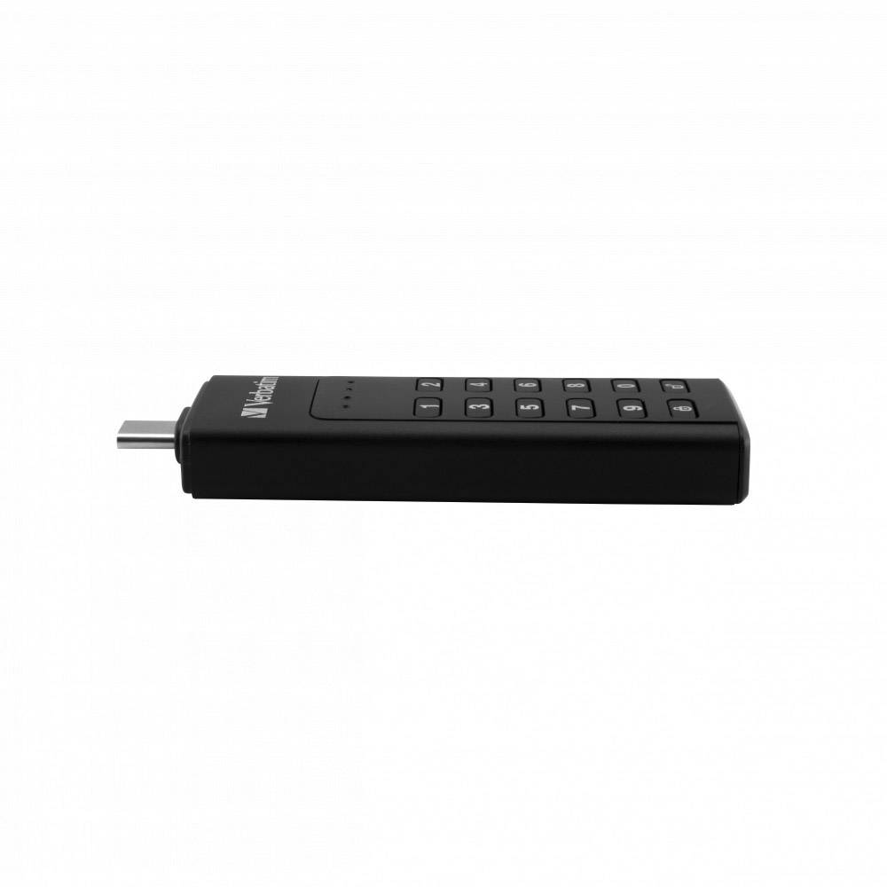 External USB drive with keyboard for secure data storage.