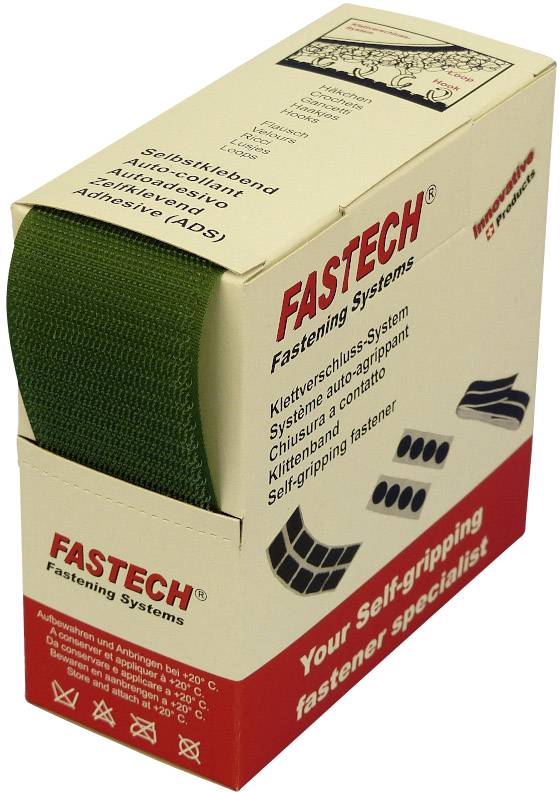 FASTECH® B50-STD-H-033505 Hook-and-loop tape sew-on Loop pad (L x W) 5 m x 50 mm Green 5 m-1