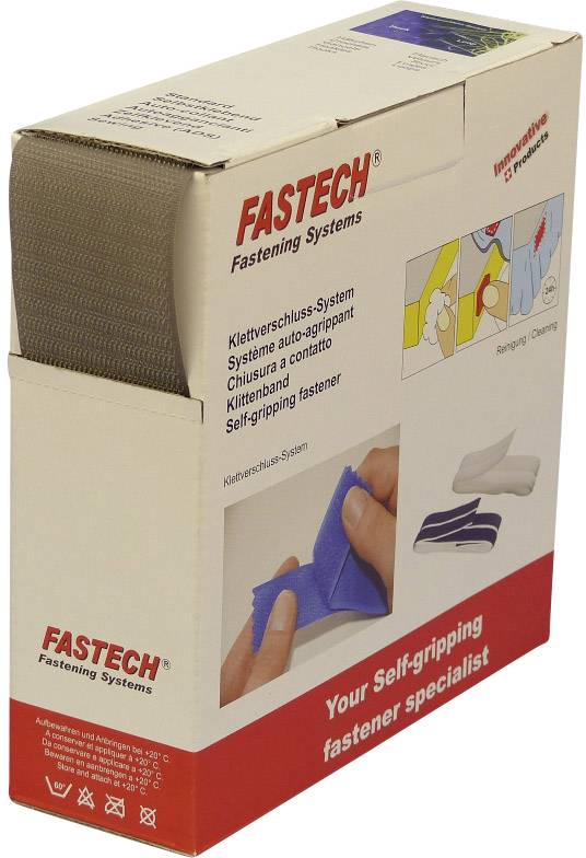 FASTECH® B50-STD-H-081410 Hook-and-loop tape sew-on Loop pad (L x W) 10 m x 50 mm Light grey 10 m-1