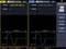 'Oscilloscope screen with two channels. CH1 displays a yellow sine wave, CH2 a blue one. Period time for both is 1 second.'