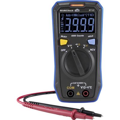 Basetech BT-22 Handheld multimeter Digital CAT III 600 V Display (counts): 4000-0