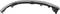 A curved automotive component with mounting clips, possibly a light or reflector part for vehicle assembly.