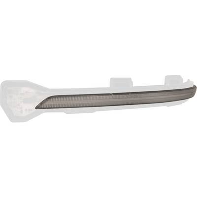 'Rear light of a vehicle with modern design, in horizontal alignment and dark-tinted.'