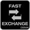'Quick Exchange' in large letters with two opposite arrows in the middle. 'OSRAM' is written in the bottom right.