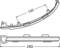 Technical drawing of a component with side and top views. Length 280 mm, distance between mountings 140 mm. Key design features highlighted.