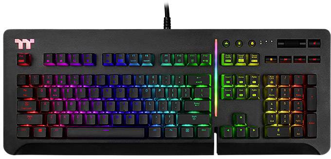 Thermaltake LEVEL 20 RGB USB Gaming keyboard Backlit, Audio connection, USB port German, QWERTZ, Windows® Black