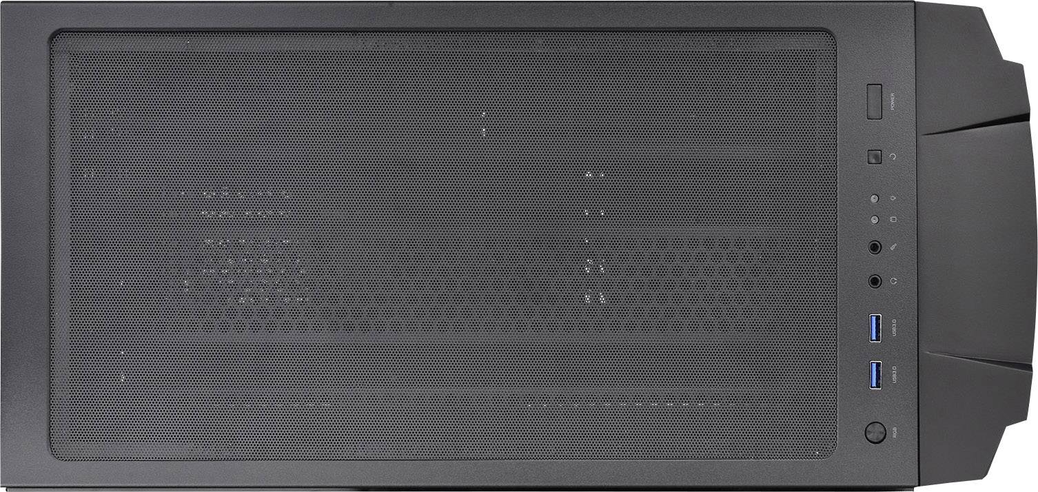 Thermaltake Commander C33 TG Midi tower PC casing, Game console casing Black 2 built-in LED fans, Built-in fan, LC compa-2