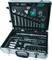 An open toolbox containing various spanners, socket wrenches, pliers and other hand tools.
