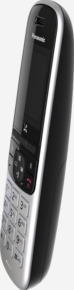 Panasonic Schnurlostelefon KX-TGH723 Babyphone und Kurzwahltasten 1 GS mit Anrufbeantworter 3 zusätzlichen Mobilteilen