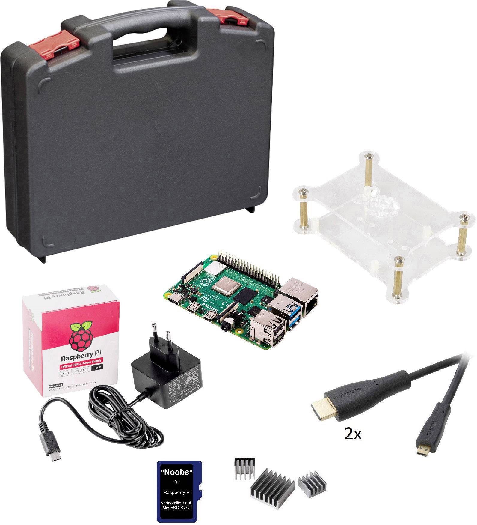 Makerfactory Media Center Set Raspberry Pi® 4 B 4 Gb 4 X 1 5 Ghz Storage Case Psu Noobs Os