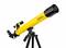 A yellow telescope on a black tripod, branded with 'National Geographic'. Ideal for amateur astronomers.