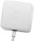 A white power supply with an embossed raspberry logo and attached cable, likely for a Raspberry Pi device.