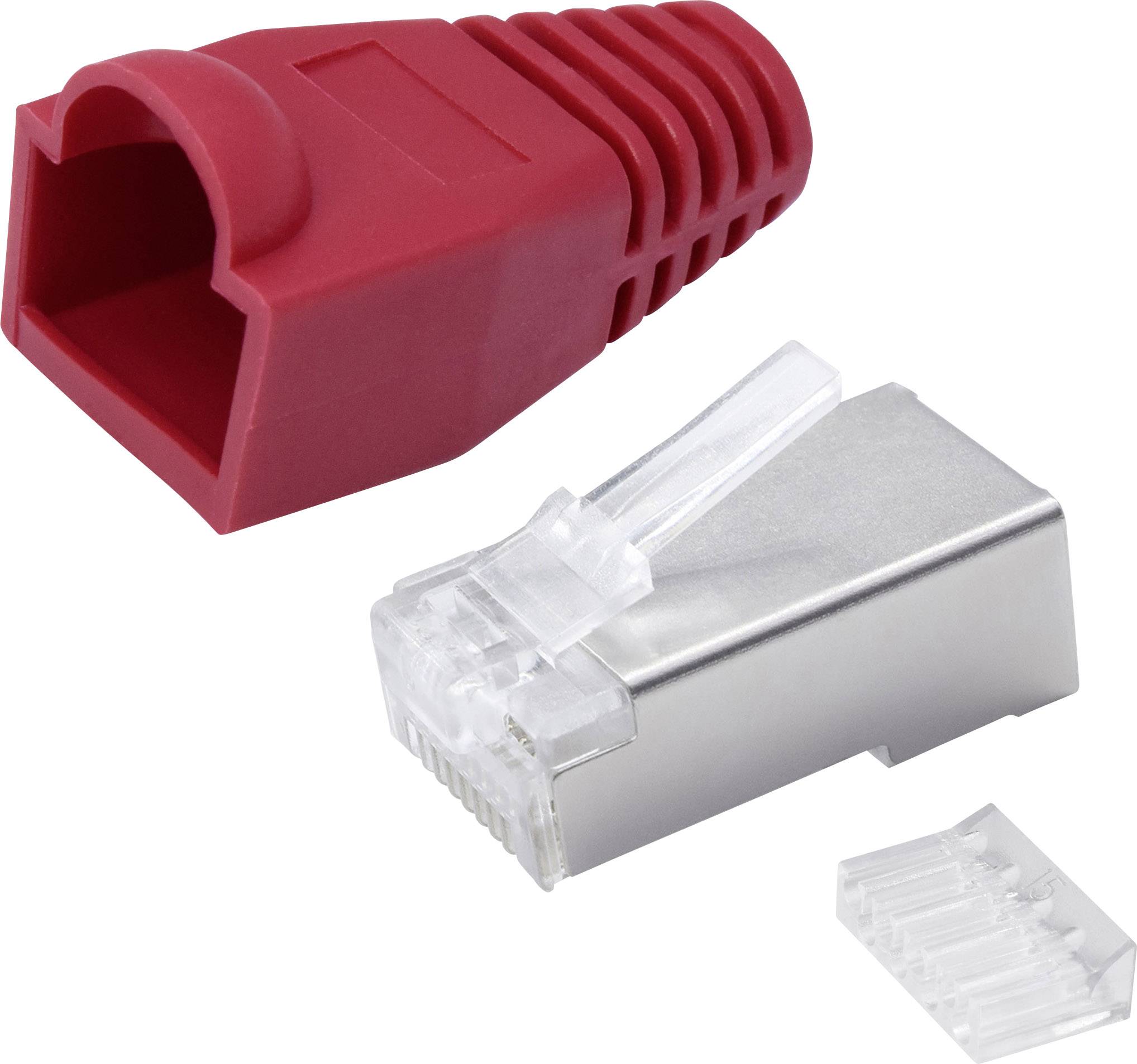 Quadrios Quadrios N/A 1906C177 Plug, straight No. of pins (RJ) 8P8C Red 25 pc(s) 1906C177 Plug, straight No. of pins (RJ-1