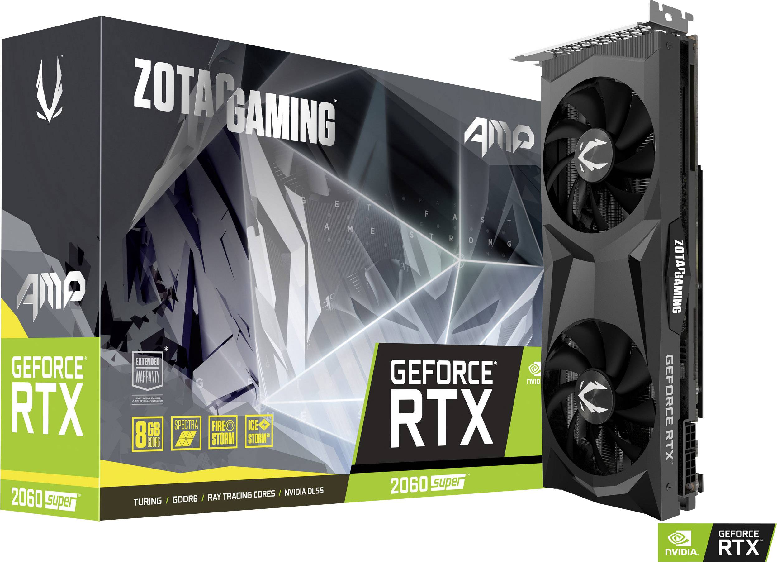 Zotac GPU Nvidia GeForce RTX2060S SUPER AMP 8 GB GDDR6 RAM PCIe x16 HDMI™, DisplayPort