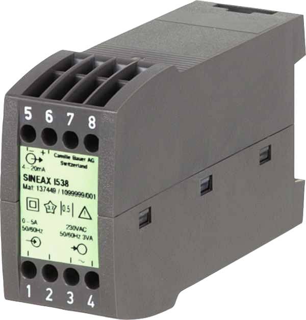 Camille Bauer 136607 Measuring transducer for alternating current, with auxiliary power connection type Sineax I 538-0