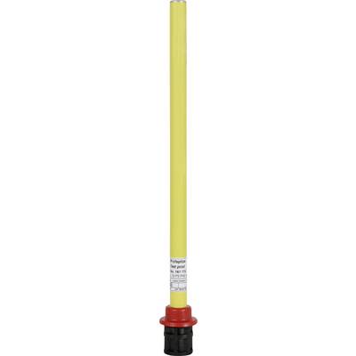 Yellow water tank indicator rod with red and black base.
