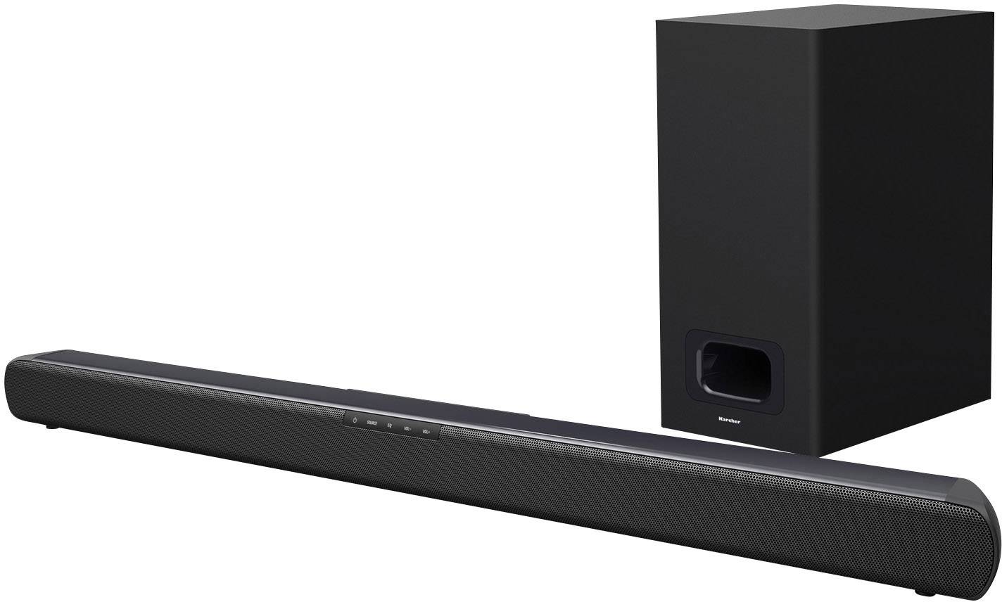 Karcher SB 800S Soundbar Black incl. corded subwoofer, USB, Wall brackets