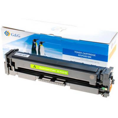 'Replacement Toner Cartridge NT-PH201BK' in front of a package with a penguin motif in the background.
