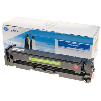 Printer toner cartridge, Model NT-PH201M, in front of a package with a penguin image.