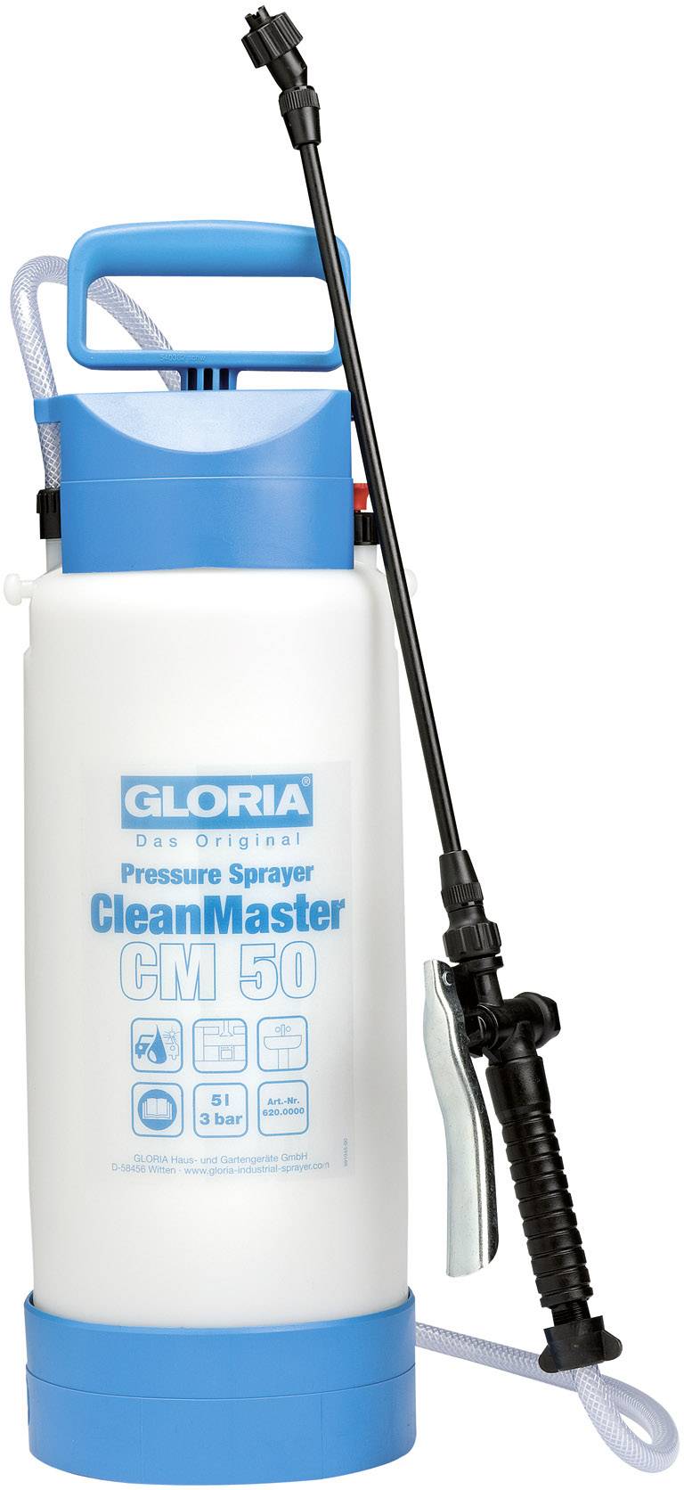Gloria Haus und Garten 000620.0000 CleanMaster CM 50 Pump pressure sprayer 5 l