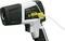 Handheld infrared thermometer, predominantly black and white, with a yellow cable. Suitable for temperature measurement.