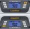 Laser spirit level shows an angle of 90.0 degrees on its digital display. Buttons on the sides enable various functions.