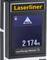 Digital laser distance measuring device shows a measurement of 2.174 metres. Display contains 'Laserliner' and 'LaserRange-Master T2'.
