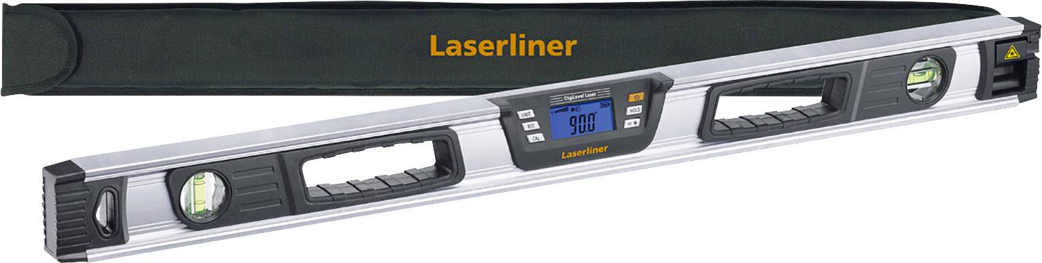 Digital Laser Spirit Level by Laserliner with LCD Display and Numerical Readout. Suitable for precise measuring and levelling.