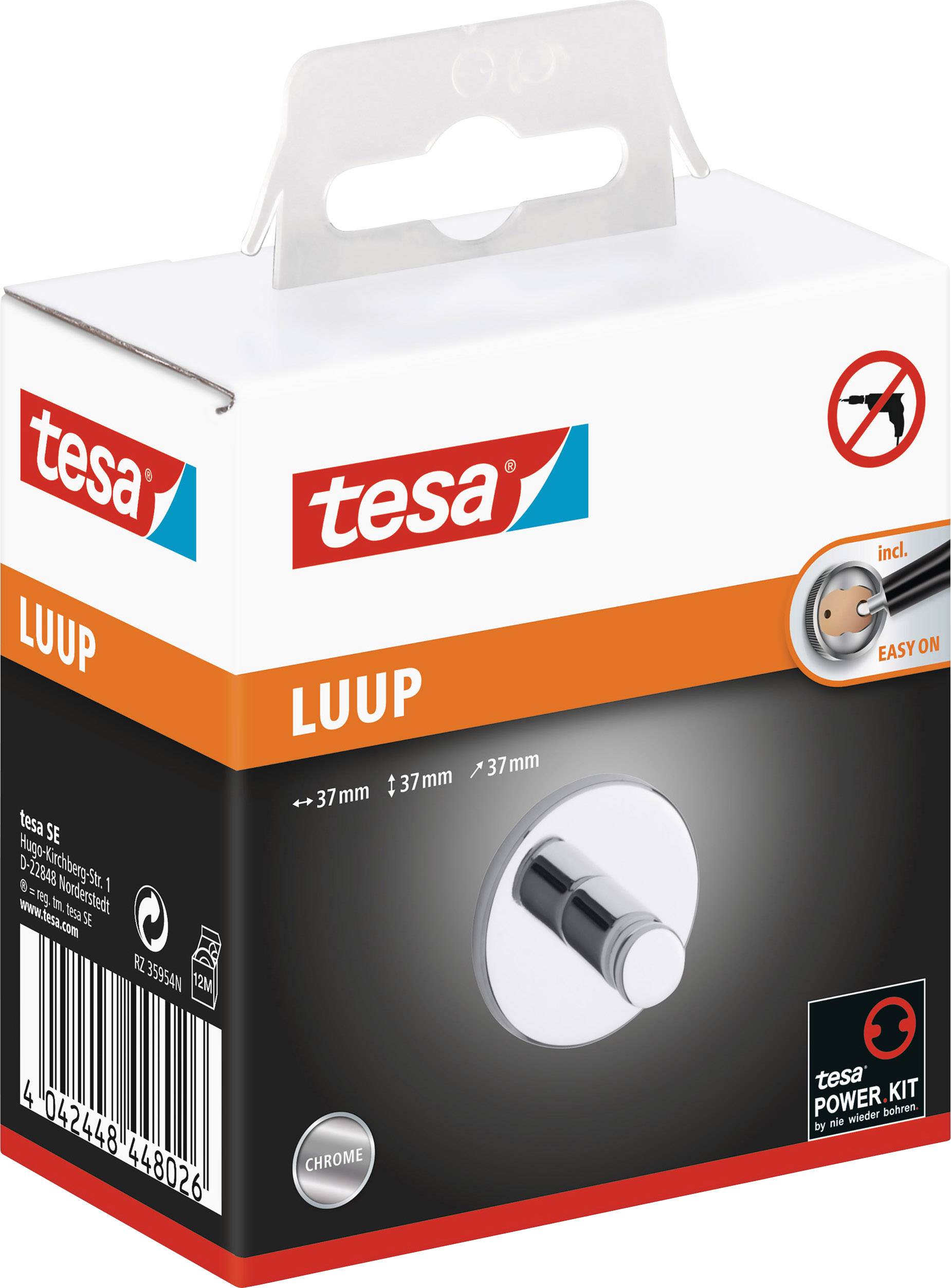 tesa luup Towel hook Adhesive Metal-4
