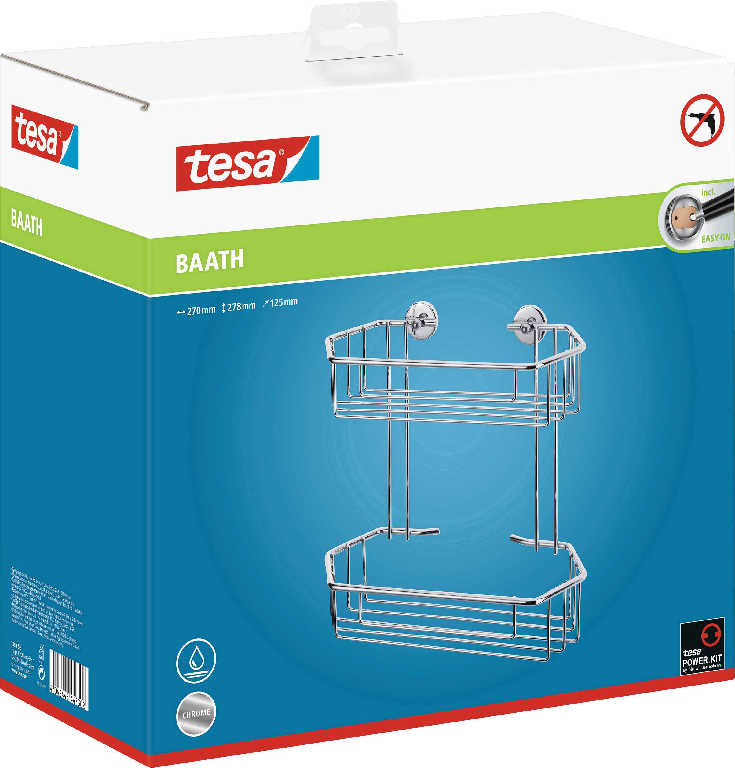 tesa 40219-00000-00 baath Plus Shelf Adhesive Chrome (glossy)-6