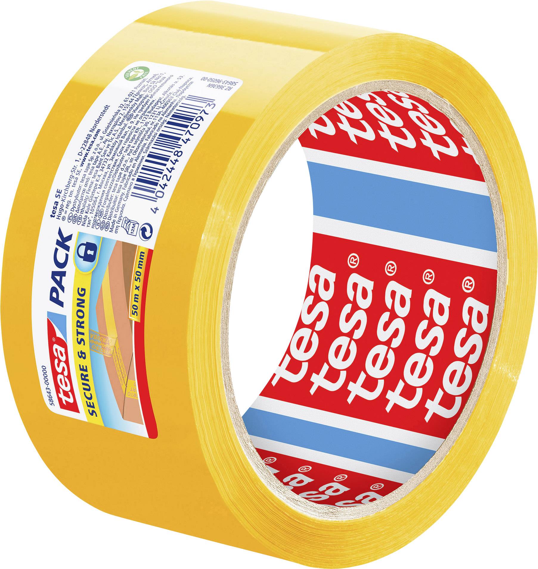tesa SECURE & STRONG 58643-00000-00 Packaging tape tesapack® Yellow (L x W) 50 m x 50 mm 1 pc(s)-1