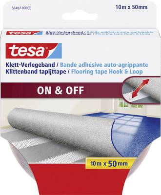 ugyldig Måler ordningen tesa Tesa Self-adhesive hook-and-loop tape stick-on (L x W) 10 m x 50 mm  White 1 pc(s) | Conrad.com