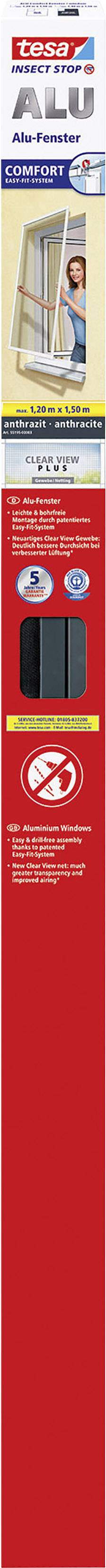 tesa ALU COMFORT 55195-00003-00 Fly screen (W x H) 1200 mm x 1500 mm Anthracite 1 pc(s)