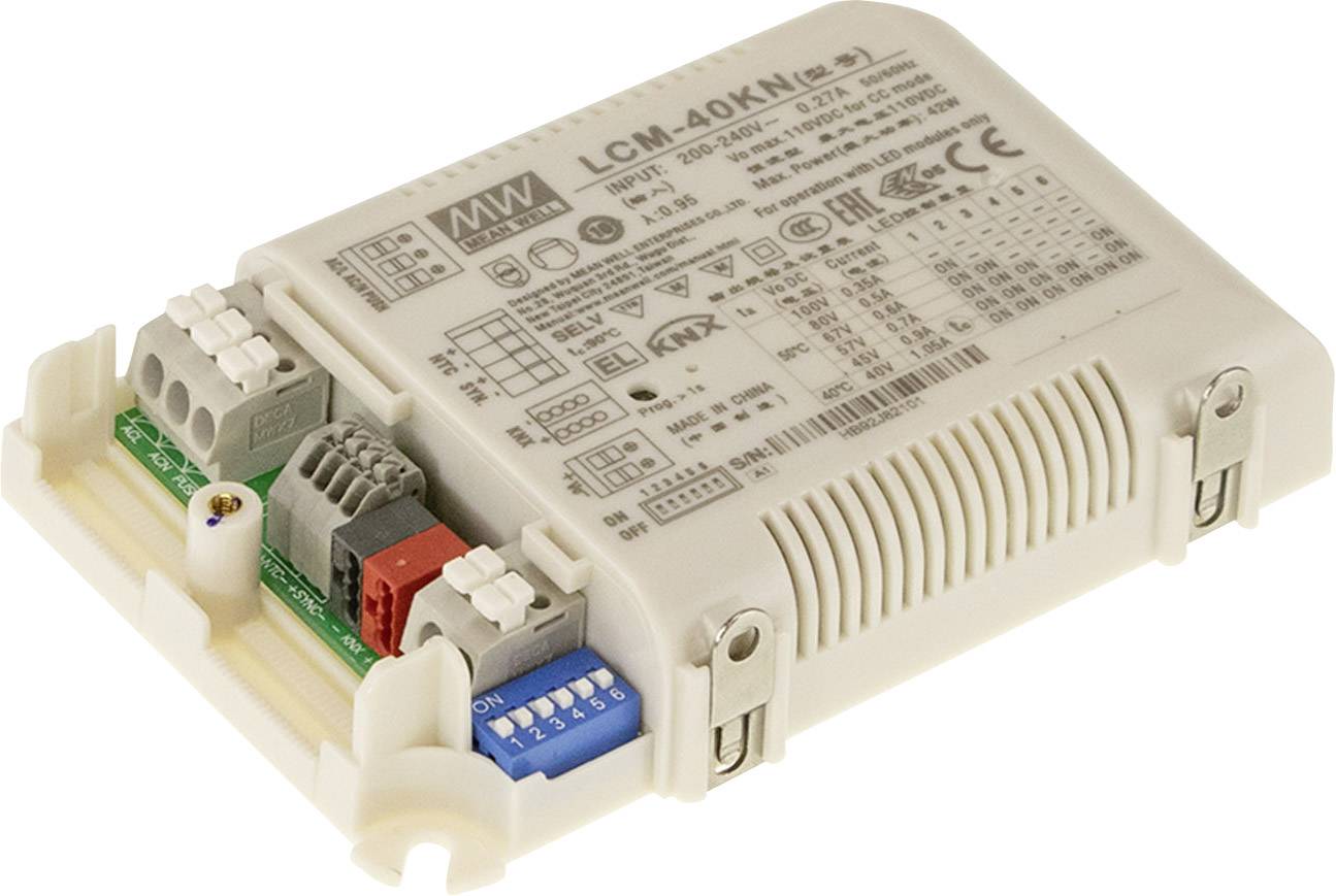 MW Mean Well LCM-40KN LED driver Constant current 42 W 350 - 1050 mA 2 - 100 V DC dimmable 1 pc(s)